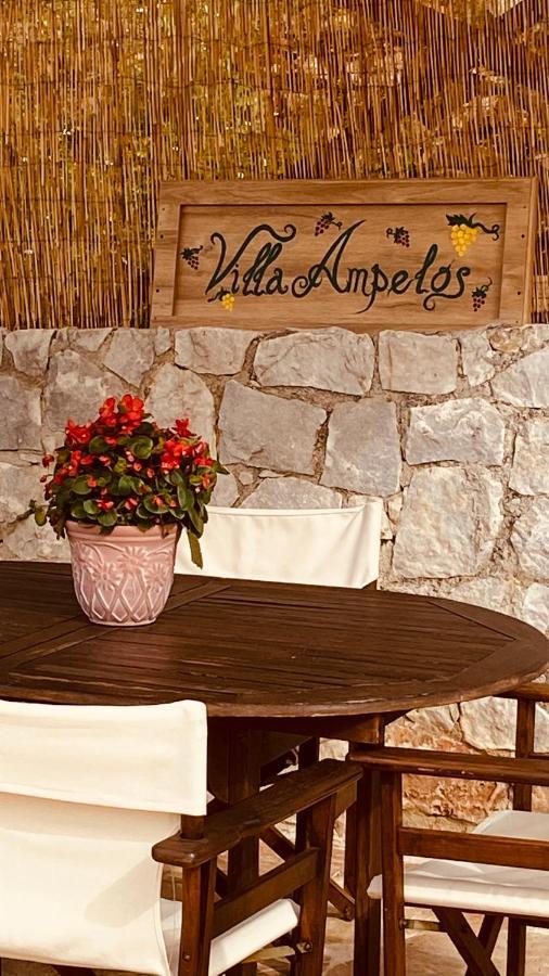 Ampelos Cretan Villa - Private Pool & Heated Ozone Jacuzzi Yerolakkos ภายนอก รูปภาพ
