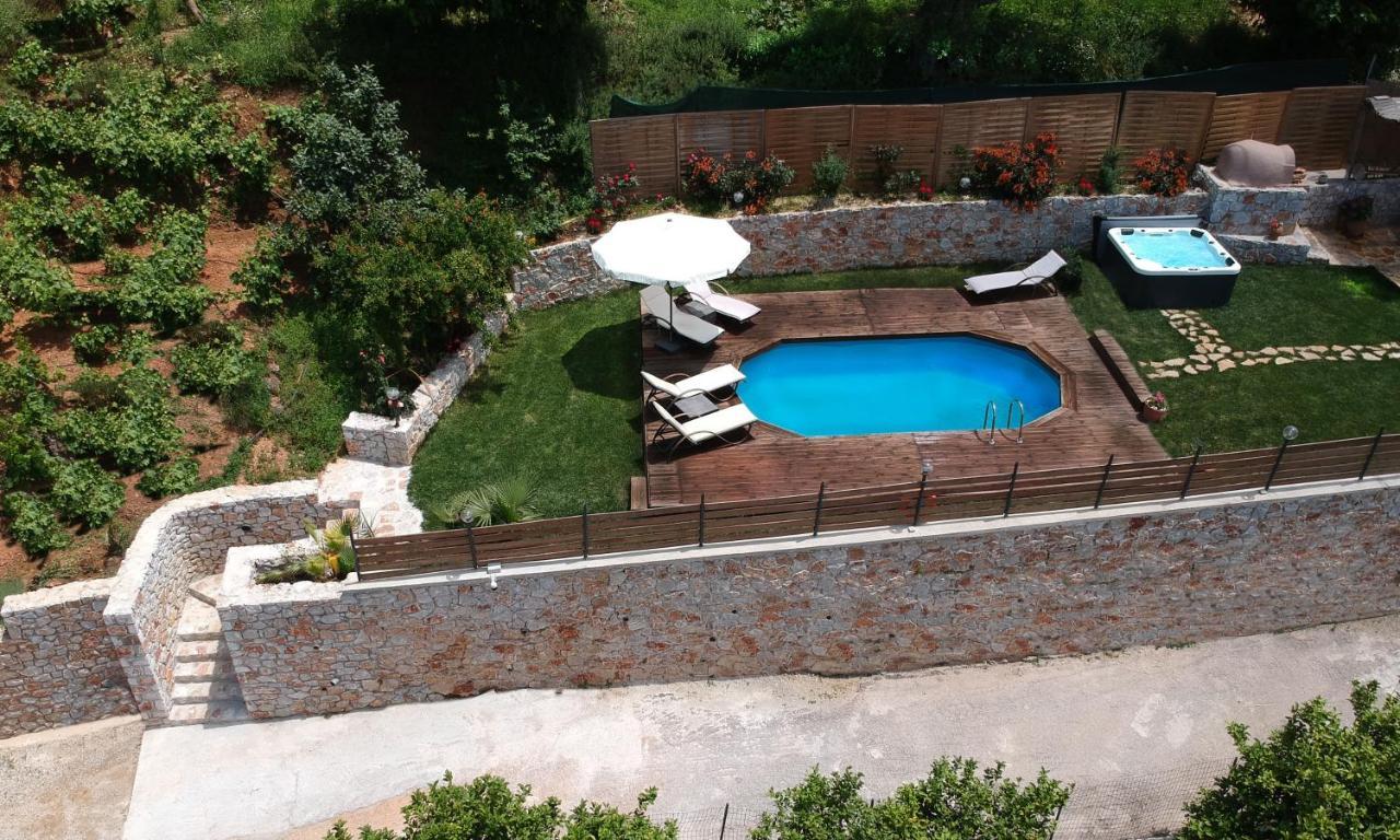 Ampelos Cretan Villa - Private Pool & Heated Ozone Jacuzzi Yerolakkos ภายนอก รูปภาพ